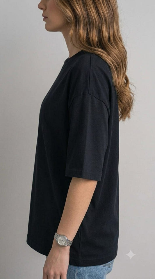 Black Oversized Girls T-Shirt | Nutshell (Copy)