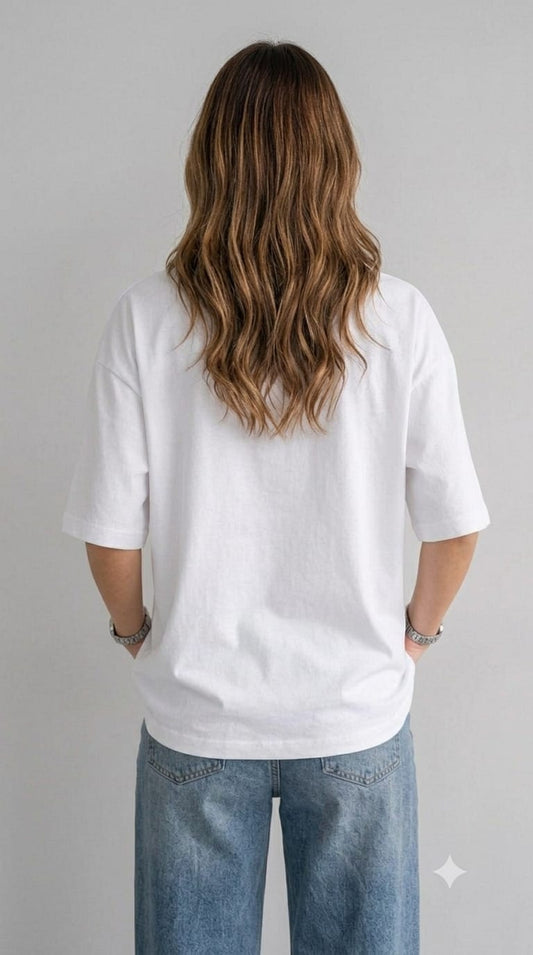 Off-white Oversized Girls T-Shirt | Nutshell