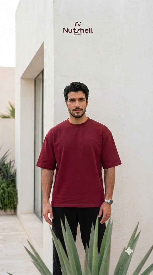 Burgundy Oversized T-Shirt | Nutshell