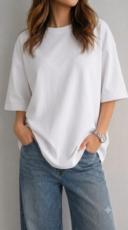 Off-white Oversized Girls T-Shirt | Nutshell
