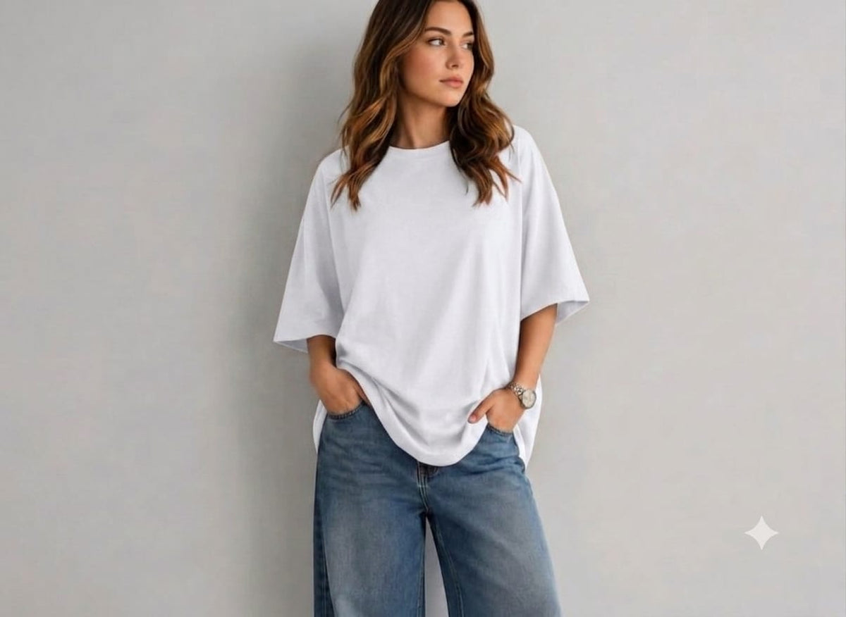 Off-white Oversized Girls T-Shirt | Nutshell