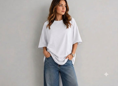 Off-white Oversized Girls T-Shirt | Nutshell