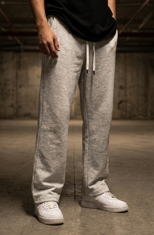 Grey Wide-Leg Sweatpants | Nutshell